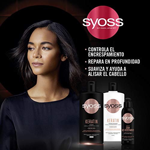 Syoss - Tratamiento para pelo encrespado y seco - Crema Peinado Keratina - 6 uds de 150Ml (900ml) - Controla el encrespamiento y repara en profundidad - Cabello como recién salido de la peluquería