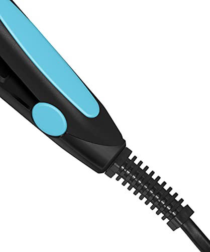 Sytech SY-PP5A Plancha de Pelo de Viaje con Placa Cerámica, 180ºC de Color Azul