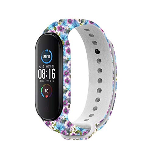 T-BLUER Correa Compatible con Xiaomi Mi Band 5/Mi Band 6 Pulsera,Silicona Reloj de Recambio Brazalete Coloridos Correas para Xiaomi Miband 5/Miband 6,No Incluye el rastreador.