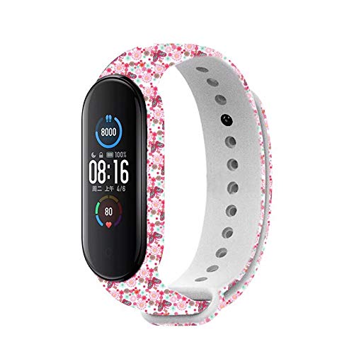 T-BLUER Correa Compatible con Xiaomi Mi Band 5/Mi Band 6 Pulsera,Silicona Reloj de Recambio Brazalete Coloridos Correas para Xiaomi Miband 5/Miband 6,No Incluye el rastreador.