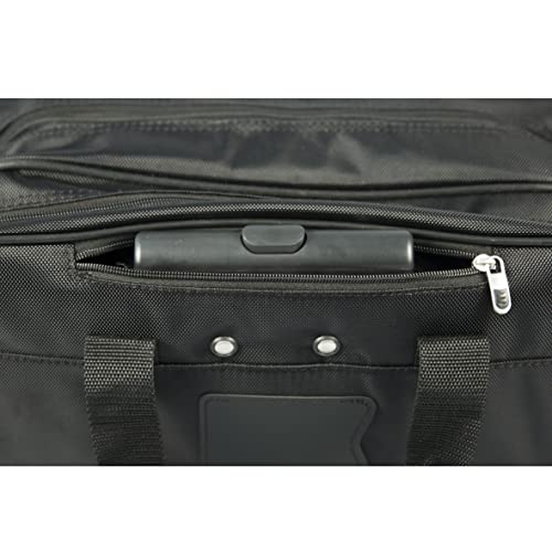 Targus Executive Maletín con asa telescópica, bolsa para portátiles de hasta 15,6", maletín de viaje con prácticas ruedas para viajes de negocios - Negro, TBR003EU