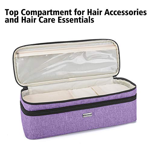 Teamoy Estuche de Viaje para Cepillo Secador de Pelo, Bolsa de Transporte para Cepillos de Aire Caliente, Cepillo Alisador de Pelo y Otros Accesorios del Cabello