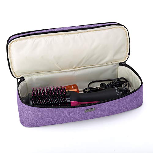 Teamoy Estuche de Viaje para Cepillo Secador de Pelo, Bolsa de Transporte para Cepillos de Aire Caliente, Cepillo Alisador de Pelo y Otros Accesorios del Cabello