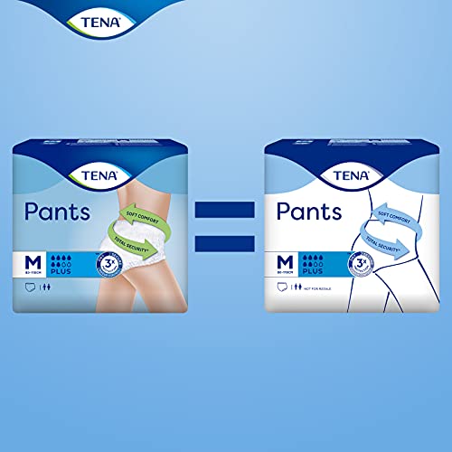 Tena Pants Plus Talla M, Ropa Interior Incontinencia Desechable - Es (4X14), Medium mit 56 Pants (4 Packungen x 14 Pants), Sin Perfume, 56 Unidades