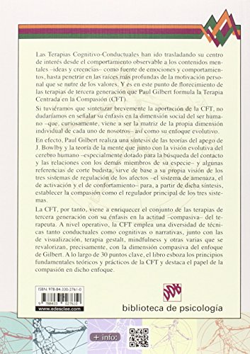 Terapia centrada en la compasión: Características distintivas: 198 (Biblioteca de Psicología)