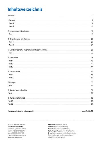 Tests im Sachunterricht - Lernzielkontrollen 4. Klasse, A4-Heft: Übungen in Sachkunde mit Lösungen - Sachthemen wiederholen, üben, verstehen und testen: 404