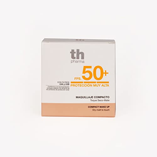 Thader Th Pharma Maquillaje Compacto con Protección Solar FPS 50+, 100 g (Arena)