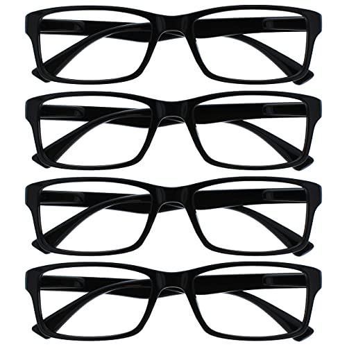 The Reading Glasses Company Gafas De Lectura Negro Lectores Valor Pack 4 Estilo Diseñador Hombres Mujeres Rrrr92-1 +2,50 4 Unidades 88 g