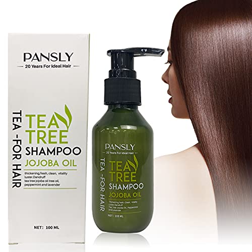 Thnkstaps Hair Shampoo Champú de Arbol de Té Champú AntiCaspa de Aceite de Arbol de Te Champú Humectante para Cuero Cabelludo Sensible Limpieza Profunda el cuero cabelludo seco 100 ML