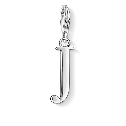 Thomas Sabo - Charm con Cierre para Mujer de Plata de Ley 925/1000, Letra J