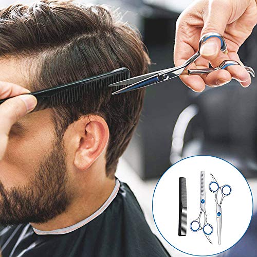 Tijeras Peluqueria Profesional,Tijeras Entresacar Peluqueria,Set Corte de pelo Profesional,Set de Peluquería,Salón,Peluquería Familiar,Set de Peluquería para Hombres y Mujeres