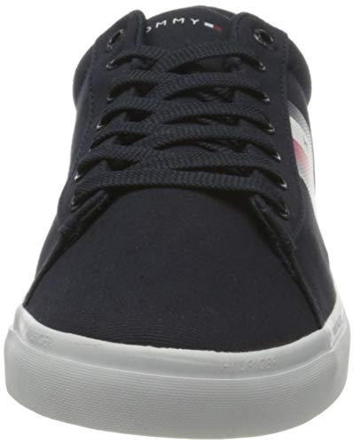 Tommy Hilfiger Essential Stripes Detail Sneaker, DETALLADOR DE Rayas Esenciales Hombre, Cielo del Desierto, 44 EU