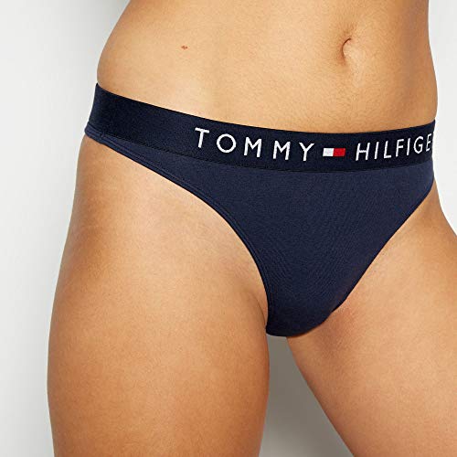 Tommy Hilfiger Thong, Tanga Mujer, Azul (Navy Blazer 416), 36 (Talla del Fabricante: X-Small)