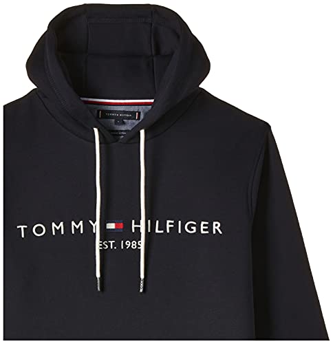 Tommy Hilfiger Tommy Logo Hoody 0752 - Sudadera con Capucha Hombre, Azul (Sky Captain 403), L