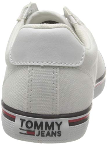 Tommy Jeans Essential Lace Up Sneaker, Zapatillas Mujer, Blanco (White Ybs), 39 EU