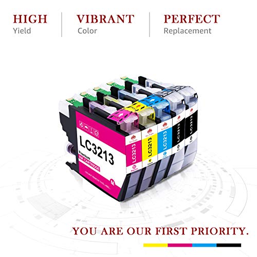 Toner Kingdom Cartucho de Tinta Compatible de Repuesto para Brother LC3213 LC3211 LC 3213 LC 3211 para Brother MFC-J497DW DCP-J572DW MFC-J890DW MFC-J491DW DCP-J772DW DCP-J774DW MFC-J895DW(5 Paquetes)