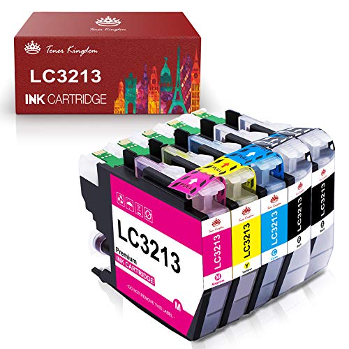 Toner Kingdom Cartucho de Tinta Compatible de Repuesto para Brother LC3213 LC3211 LC 3213 LC 3211 para Brother MFC-J497DW DCP-J572DW MFC-J890DW MFC-J491DW DCP-J772DW DCP-J774DW MFC-J895DW(5 Paquetes)