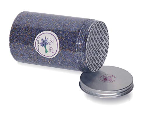 TooGet Culinaria Secas Capullos de Lavanda, 100% Primas Altas Cultivan Flores de La Lavanda, Azul Lavanda Ultra Grado Superior Con Botella de Plástico PET - 115g