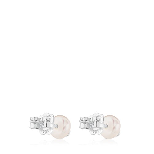 TOUS Bear - Pendientes de Plata sobre Perlas Cultivadas 0,6 cm