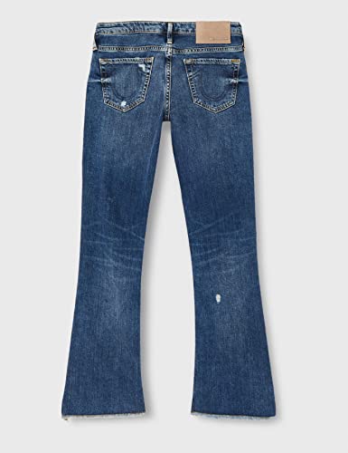 True Religion Halle Kick Flare Jeans, Azul, 26W para Mujer