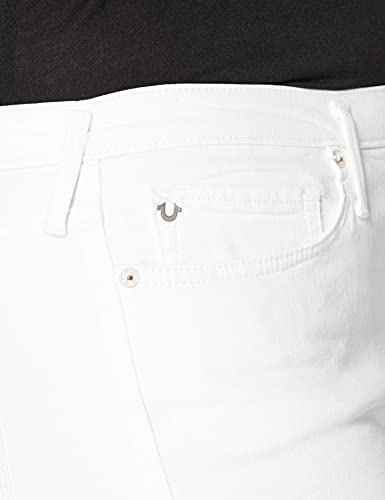 True Religion Halle Kick Flare Trueflex White Denim Jeans, 1800, 26 para Mujer