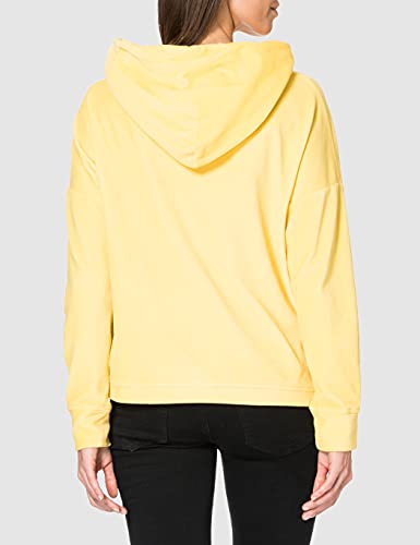 True Religion Hoody Relax Sudadera con Capucha, Amarillo (Pale Banana), L para Mujer