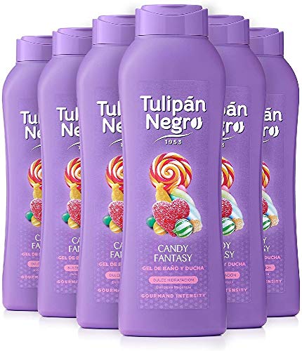 Tulipán Negro Gel de Baño Candy Fantasy, 6 x 720 Mililitros