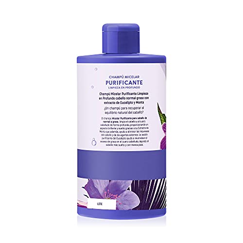 Tulipán Negro (TULRL) Champú Micelar Purificante 400 ml, Morado