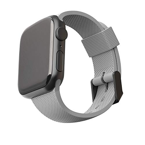 U by UAG [U] Correa Apple Watch 42mm / 44mm Brazalete de silicona blanda [Watch SE, Series 6 / Series 5 / Series 4 / Series 3 / Series 2 / Series 1, Cierre de acero inoxidable] gris