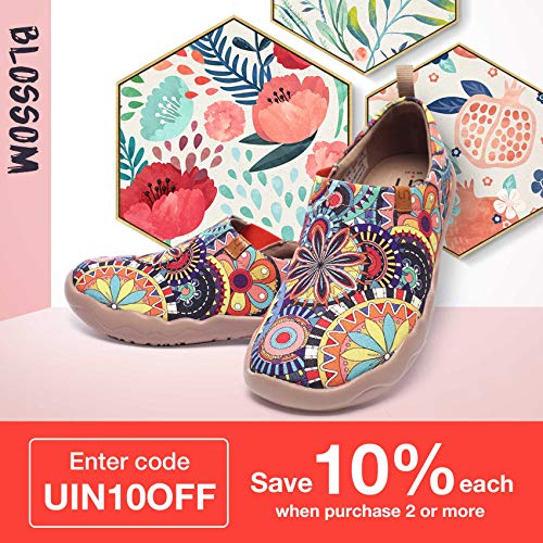 UIN Blanco Zapatillas Granada de Tinta el Naturalista Comodos Verano Planos Mujer Blossom 38