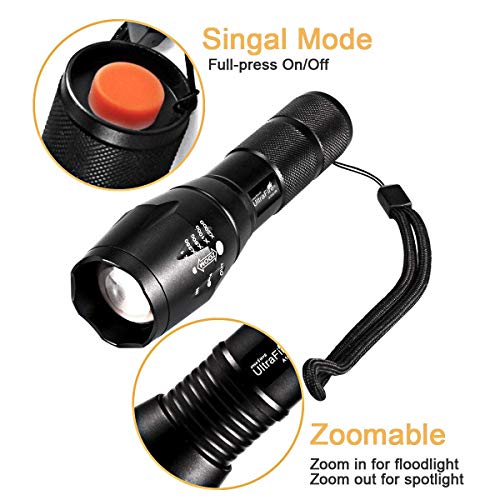 ULTRAFIRE Linterna IR LED 850nm Iluminador de Infrarrojos Enfoque Ajustable Luz Infrarroja Linterna Táctica para Visión Nocturna Caza de Depredadores Coyote