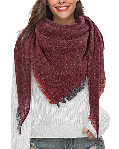 UMIPUBO Bufandas Mujer Invierno Tartán Pashmina Larga Cálido Suave Bufanda Square Grande Chal Cálido Moda Bufandas Fiesta Chal Caliente Mantas Tartán