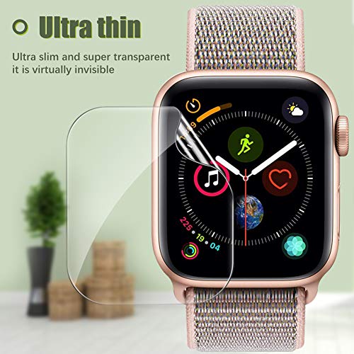 UniqueMe [6 Pack] Compatible con Apple Watch 40mm Series 6/5/4/SE Protector de Pantalla de TPU, [Caso Amigable] [Fácil de Instalar] Flexible HD Film