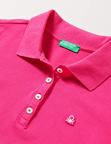 United Colors of Benetton Maglia Polo M/m, Rosa (Pink Peacock 2l3), 80/86 (Talla del Fabricante: 1Y) para Bebés