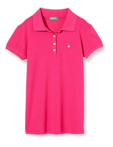 United Colors of Benetton Maglia Polo M/m, Rosa (Pink Peacock 2l3), 80/86 (Talla del Fabricante: 1Y) para Bebés