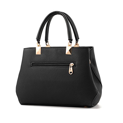 URAQT Bolso Señora Tote, Nuevo Bolsos de Mujer, Bolsos Mujer Hombro Elegante, PU Cuero Bolsos de Mano para Trabajo, Diario Vida, Fiesta, para Damas, Negro