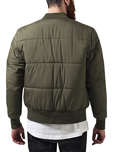 Urban Classics Basic Quilt Bomber Jacket Chaqueta, Verde (Olive 176), XL para Hombre