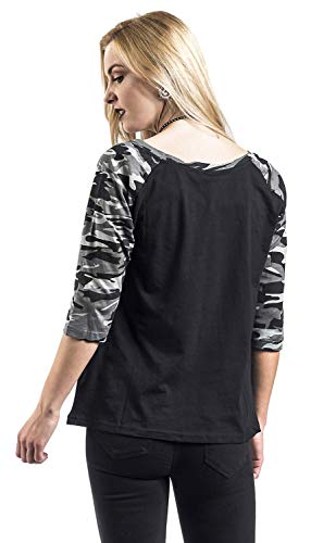 Urban Classics Damen Ladies 3/4 Contrast Raglan Tee T-Shirt olive/black M