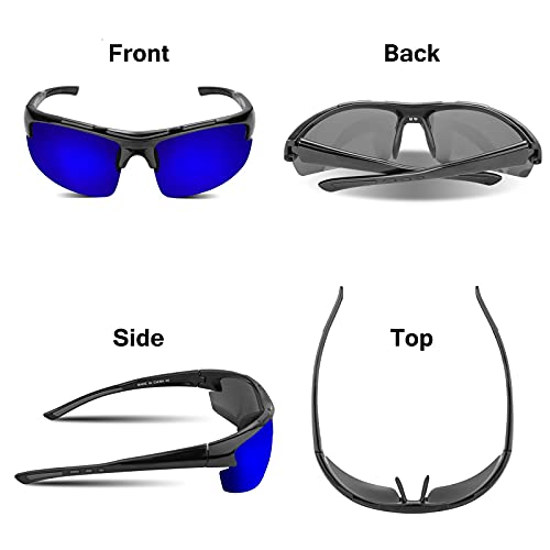 V VILISUN Gafas de Sol Polarizadas Gafas de Ciclismo con Protección UV400 para Hombre Mujer Gafas Deportivas Retro Conducir un Coche Correr Pesca Esquí Golf Ciclismo Gafas de Viaje Premium