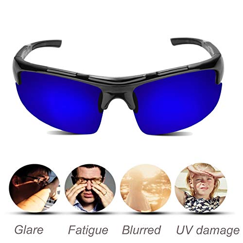 V VILISUN Gafas de Sol Polarizadas Gafas de Ciclismo con Protección UV400 para Hombre Mujer Gafas Deportivas Retro Conducir un Coche Correr Pesca Esquí Golf Ciclismo Gafas de Viaje Premium