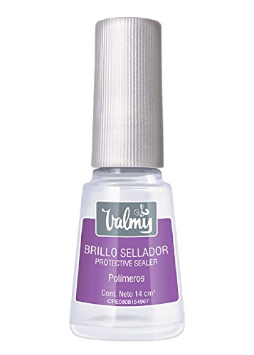 Valmy Brillo Sellador de Esmalte de Uñas para Prolongar la Duración de la Manicura y Pedicura, 14 ml