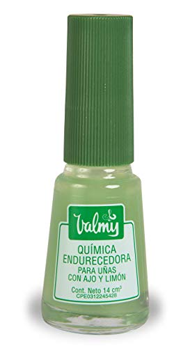 Valmy Química Endurecedor de Uña + Química con Ajo y Limón – Tratamiento de Esmalte Fortalecedor y Blanqueador - 2 Unidades de 14 ml