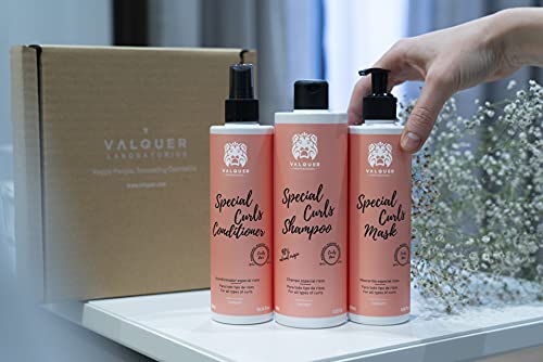 Válquer Profesional Pack Método Curly Champú 400 ml + Mascarilla 290 ml + Acondicionador 300 ml Especial Rizos, Cabellos Rizados, Sin Sulfatos, Sin Sal. Rizos Perfectos. Hasta 96% origen natural