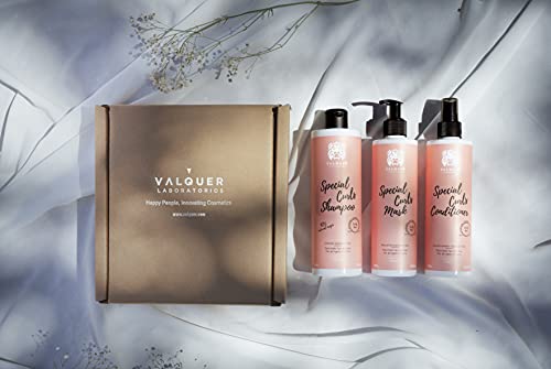 Válquer Profesional Pack Método Curly Champú 400 ml + Mascarilla 290 ml + Acondicionador 300 ml Especial Rizos, Cabellos Rizados, Sin Sulfatos, Sin Sal. Rizos Perfectos. Hasta 96% origen natural