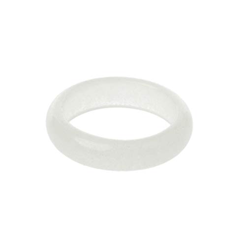 VEED RARA Vez 8 mm de Ancho Natural fluorita Piedra Luminosa Que Brilla en la Oscuridad Anillo joyería Fina