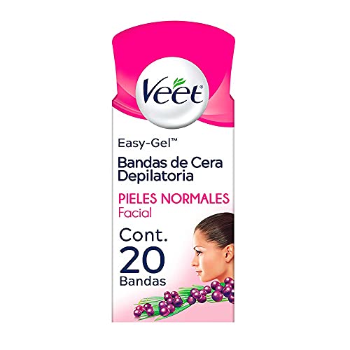 Veet - Cera depiladora fría facial - piel normal - 16 bandas