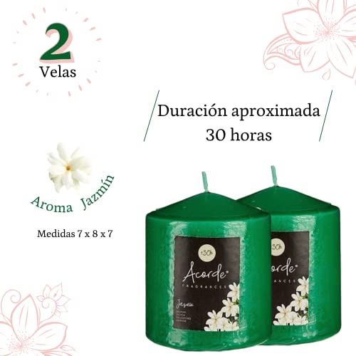 Vela Aromática de Jazmín Para Decoración Del Hogar | Vela Perfumada Grande Con Un Estupendo Aroma a Jazmín y Una Duración de 30 H Aproximadamente / Estupendo Para Eliminar Olores