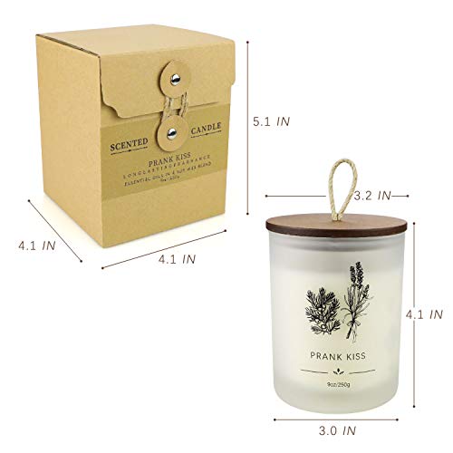 Velas Aromaticas, Regalos Originales para Mujer 9 Oz 55 Horas de Quema Velas Perfumadas de Regalo Velas de Aromaterapia Cera de Soja 100% Natural Vela de Viaje Adecuado para Yoga Baño Dormitorio