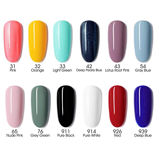 VENALISA Gel Nail Polish - Lotus Root Pink Color Soak Off UV LED Nail Gel Polish Nail Art Starter Manicure Salon DIY at Home