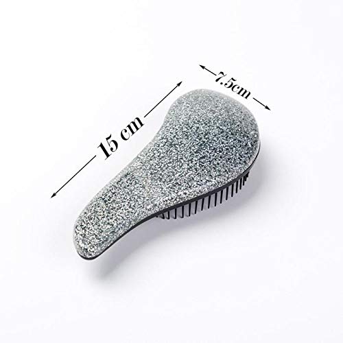 Venta al por mayor Magic Handle Peine Antiestático e Cepillo para el cabello Tangle Shower e Cepillo para el cabello Peine Salon Hair Styling Tool-Silver